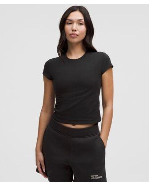 lululemon athletica Black Organic Cotton Baby Tee