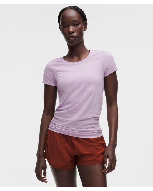 lululemon athletica Purple – Swiftly Tech Short-Sleeve Shirt 2.4 Hip Length – – Size 4