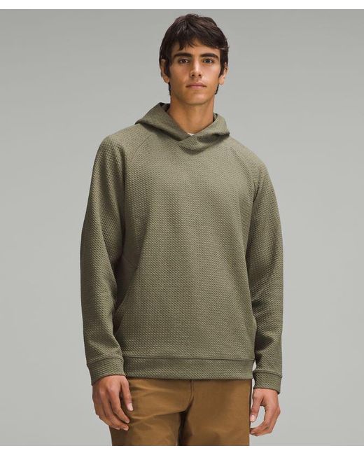 lululemon athletica Green Textured Double-knit Cotton Hoodie