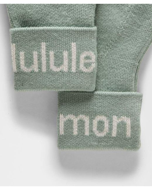 lululemon athletica Green – Wordmark Merino Mittens – – Size Medium/Large