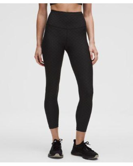 lululemon athletica Black – 3D Jacquard Diamond Train High-Rise Tight Leggings – 25" – – Size 4