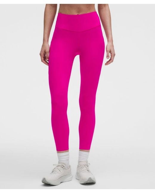 lululemon athletica Pink – Fast And Free High-Rise Tight Leggings 5 Pocket – 25" – – Size 14