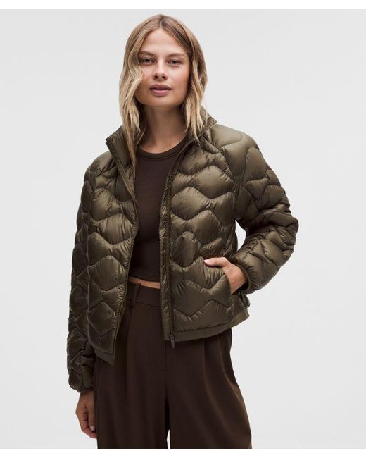 lululemon athletica Brown Featherweight 900-Down-Fill Quilted Jacket