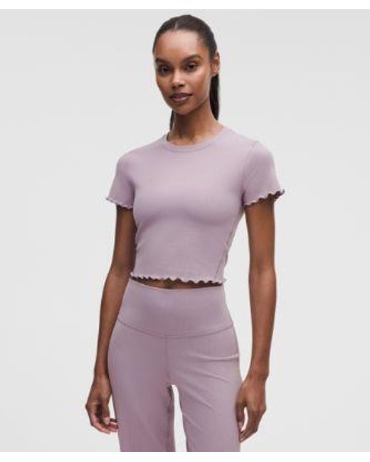 lululemon athletica Purple – Align Lettuce-Hem Baby Tee – /Pastel – Size 4