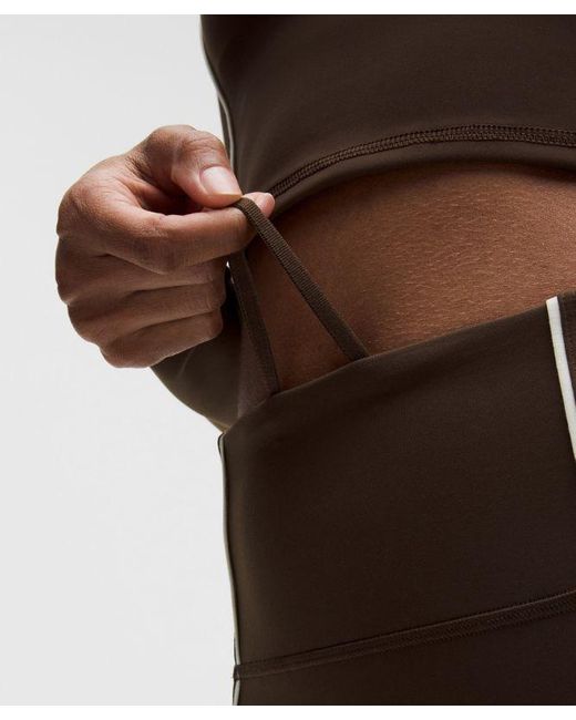 lululemon athletica Brown – Wunder Train No-Line Piped High-Rise Tight Leggings – 25" – – Size 4
