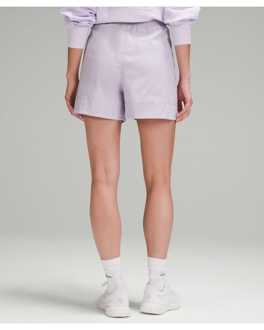 lululemon athletica White Cotton-blend Poplin High-rise Shorts 4"