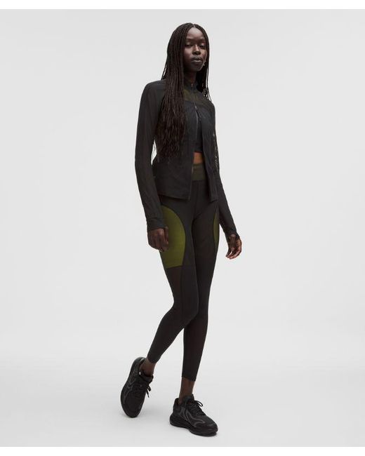 lululemon athletica Black Mesh-Panelled High-Rise Tight 28"
