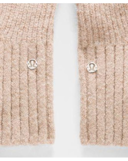 lululemon athletica White Alpaca Wool-Blend Mittens With String