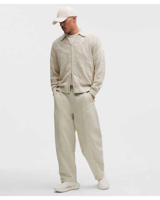 lululemon athletica Natural – Knit Full-Zip Sweater Slnsh Collection – Cotton-Blend – Color Khaki – Size Large for men