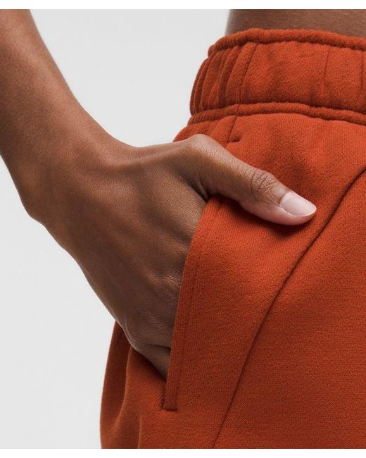 lululemon athletica Red Scuba Mid-Rise Oversized Short 7"