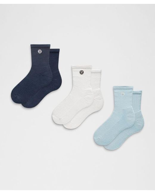 lululemon athletica Blue Daily Essential Quarter Socks