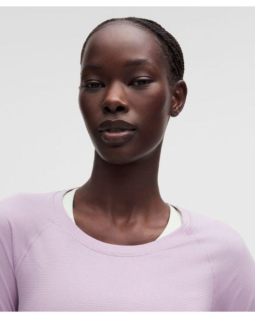 lululemon athletica Purple – Swiftly Tech Long-Sleeve Shirt 2.4 Waist Length – – Size 4