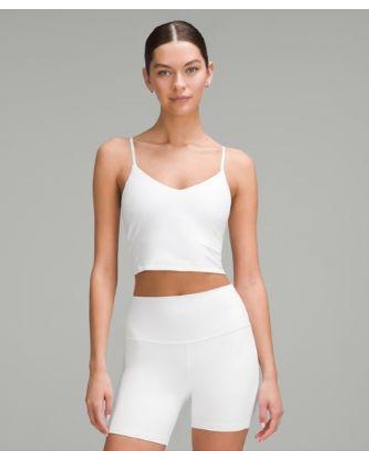 lululemon athletica Gray Align Cropped Cami Tank Top Light Support, A/B Cup