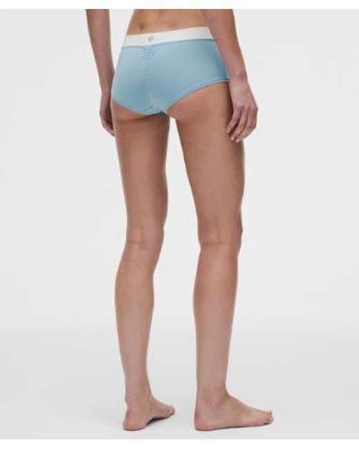 lululemon athletica Blue – Underease Mid-Rise Ruched Boyshort Underwear – /Pastel – Size Large
