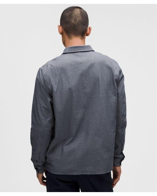 lululemon athletica Blue – Brushed Woven Overshirt – – Size Large for men