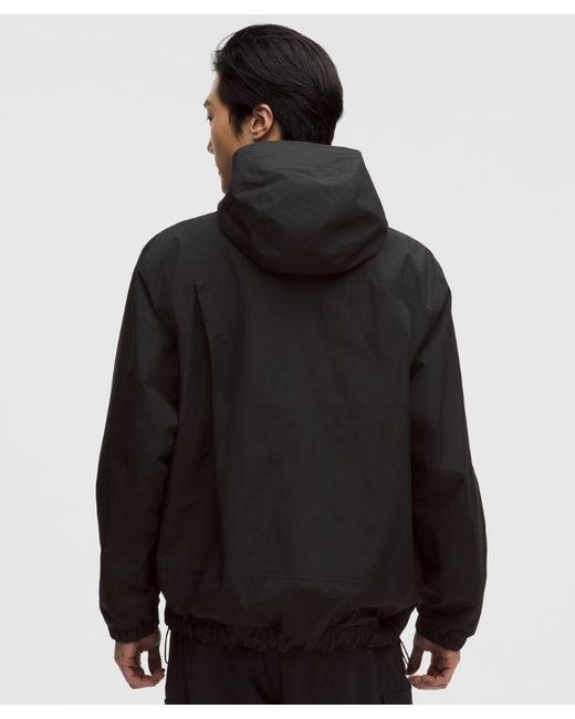 lululemon athletica Black Waterproof Cinch-Hem Jacket for men