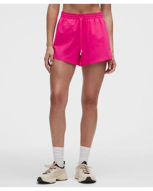 lululemon athletica Pink Court Rival High-Rise Short 3"