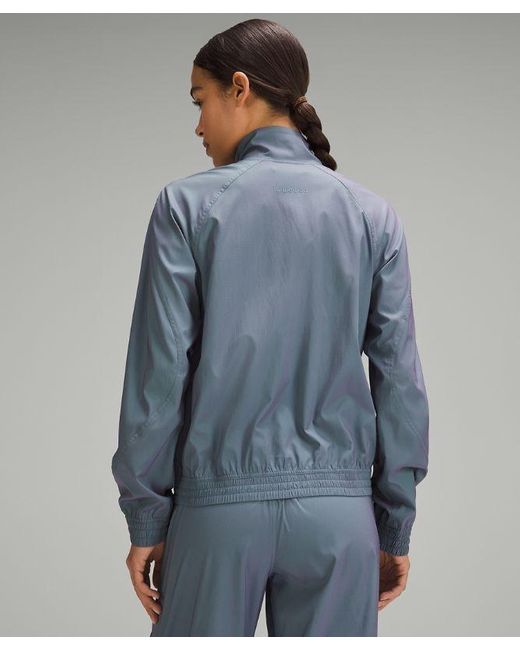 lululemon athletica Blue Relaxed-fit Track Jacket Iridescent