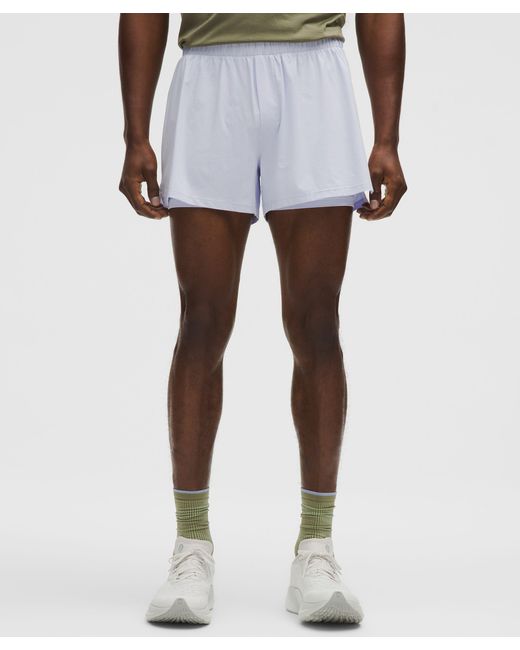lululemon athletica White Mile Maker Ripstop Lined Short 4" for men