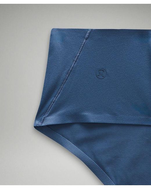 lululemon athletica Blue Wundermost Ultra-soft Nulu High-waist Thong Underwear