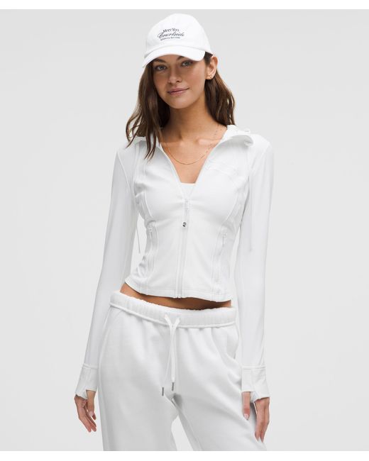 lululemon athletica White Define Cropped Hooded Jacket