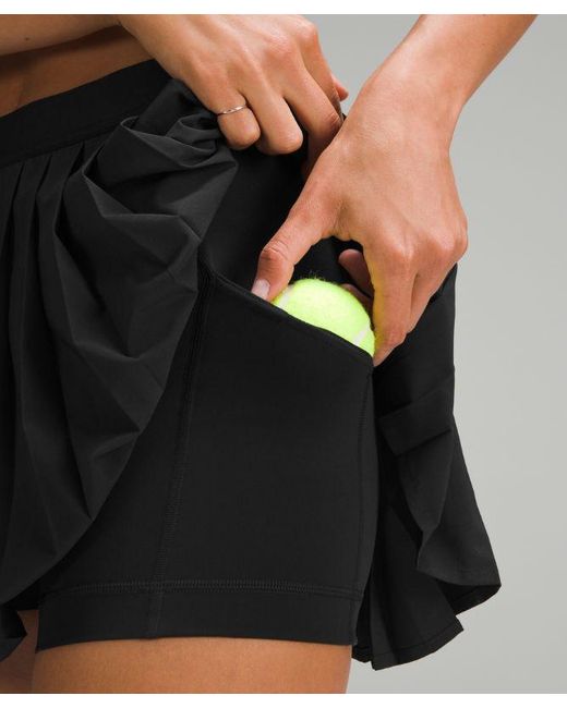 lululemon athletica Black High-rise Pleated Tennis Skirt