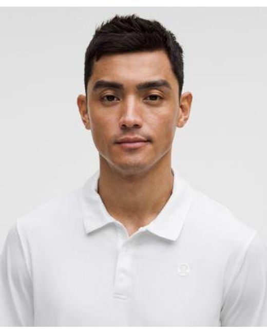 lululemon athletica Blue Logo Sport Polo Short Sleeve for men