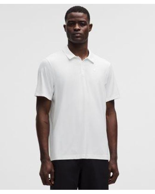 lululemon athletica Logo Sport Polo Short-sleeve - Color White - Size L for men
