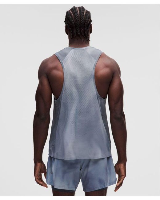 lululemon athletica Blue – Fast And Free Singlet Race Length – – Size Large for men