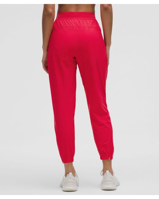 lululemon athletica Red Adapted State Perforated High-Rise Jogger