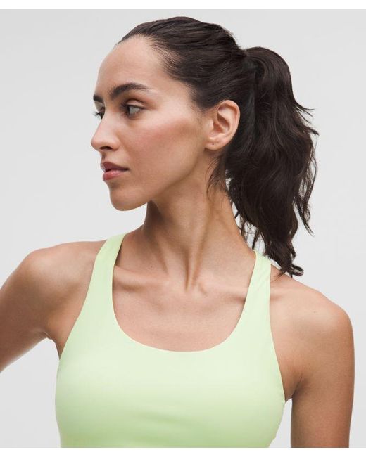 lululemon athletica Green – Nulux Strappy-Back Sports Bra Medium Support, B/C Cup – – Size 6