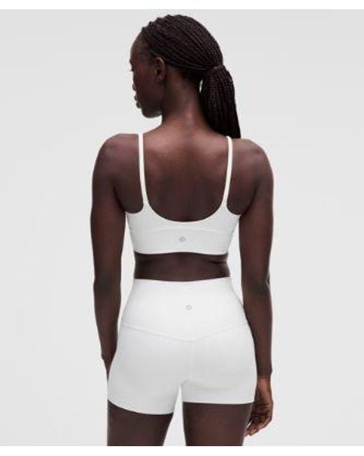 lululemon athletica White Focuser Scoop-Neck Bra Nulu