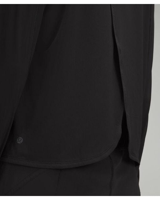 lululemon athletica Black Mesh Panelled Running Long-sleeve Shirt