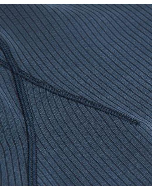 lululemon athletica Blue Ribbed Softstreme Slim-Fit Tank Dress