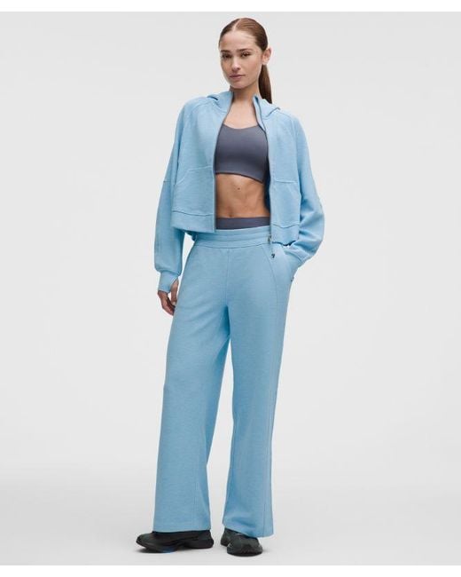 lululemon athletica Blue – Scuba Mid-Rise Wide-Leg Pants Waffle – – Size Large