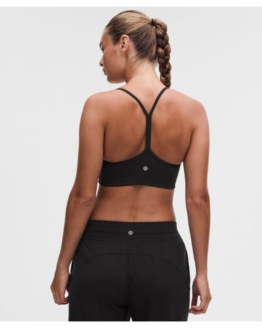 lululemon athletica Black Flow Y Bra Light Support, C/D Cup