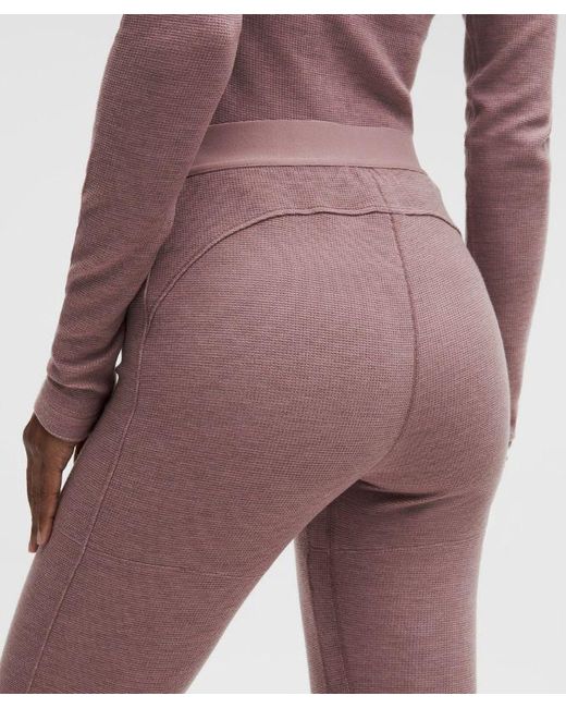 lululemon athletica Red – Waffle-Knit High-Rise Base Layer Tight Leggings – 28" – – Size Large