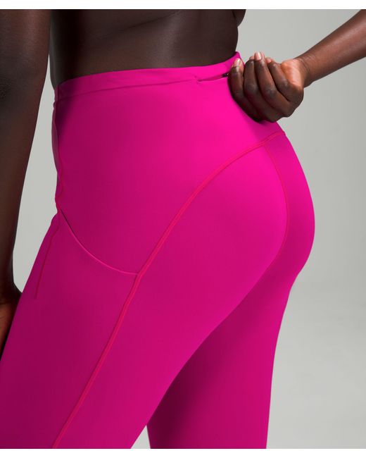 Lululemon Ultraviolet Pink Seamless High Rise Zone In Tights