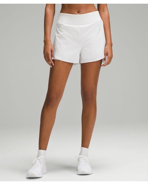 lululemon athletica Fast And Free 2-in-1 High-rise Shorts 3 Reflective in  White