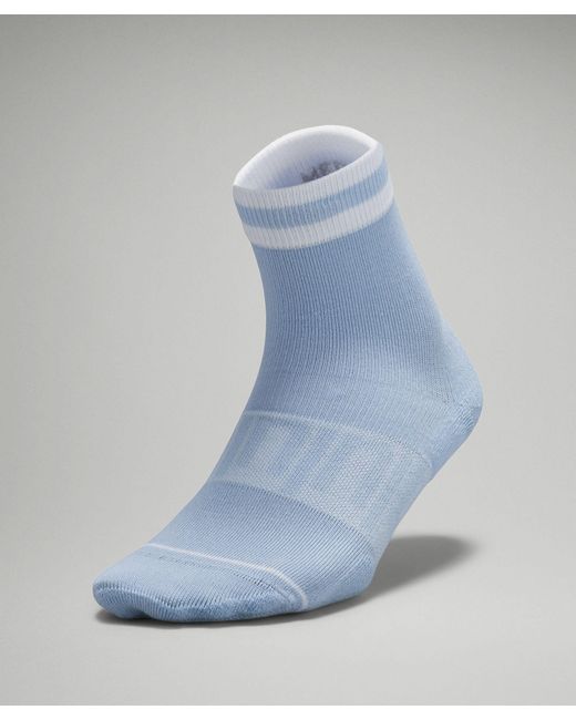 lululemon athletica Daily Stride Comfort Crew Socks Sun Rainbow - Color Blue/white/pastel - Size L