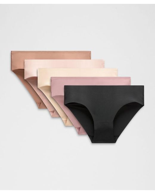 lululemon athletica Metallic Invisiwear Mid-rise Bikini Underwear 5 Pack