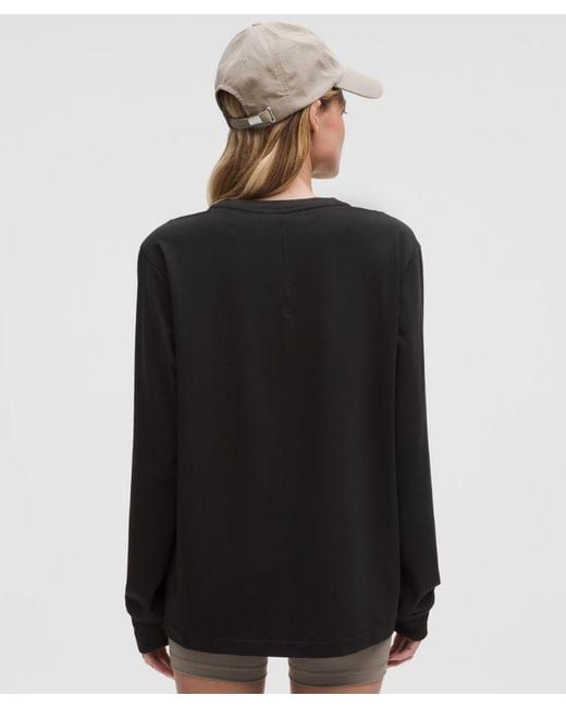 lululemon athletica Black All Yours Organic Cotton Long-Sleeve Shirt