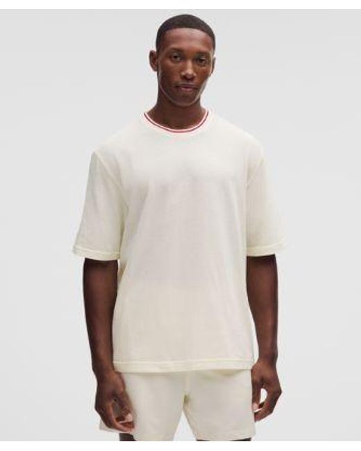 lululemon athletica White – -Knit Jersey Short-Sleeve Shirt – – Size Large for men