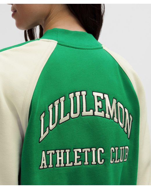 lululemon athletica Green Scuba Oversized Collegiate Jacket