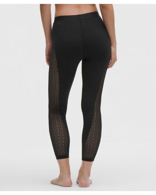 lululemon athletica Black – Revealknit Interlace Mid-Rise Tight Leggings 7/8 Length – – Size 14