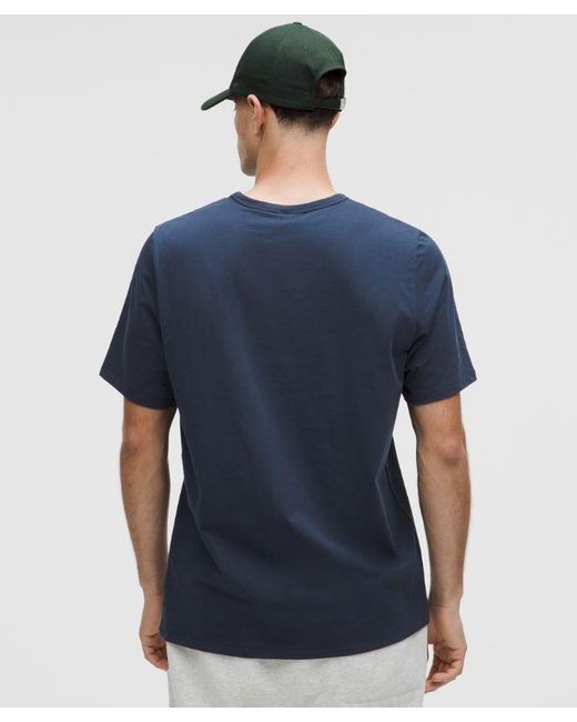 lululemon athletica Blue Organic Cotton Classic-Fit T-Shirt for men