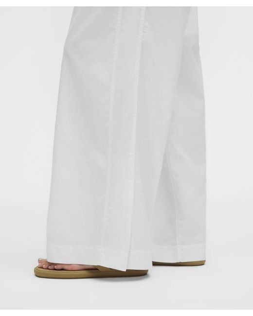 lululemon athletica White – Lululinen High-Rise Relaxed-Fit Pants Regular – – Size Large
