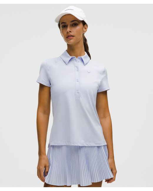 lululemon Women's White Quick-Dry Short-Sleeve Polo Shirt