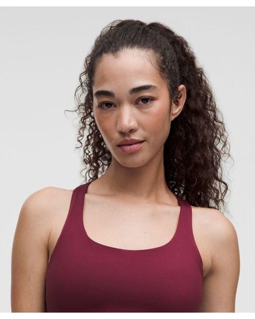 lululemon athletica Red – Energy Longline Sports Bra Medium Support, B-D Cups Evolve – Color Burgundy/ – Size Large
