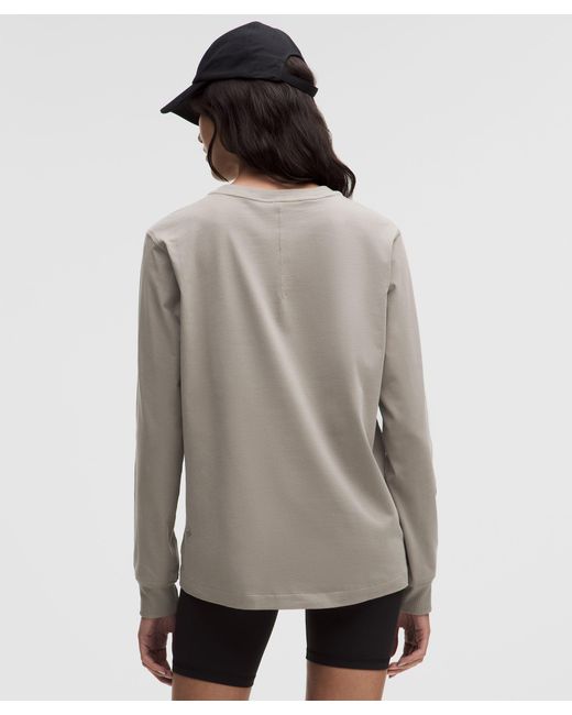lululemon athletica Gray All Yours Organic Cotton Long-Sleeve Shirt